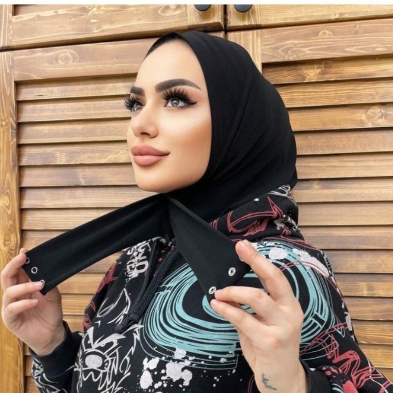 New Instant Jersey Hijab Undercap Hijabs for Woman Muslim Women Hijab Cap Full Cover Snap Fastener Head Wraps Scarf Islam Turban Beauty World Shop