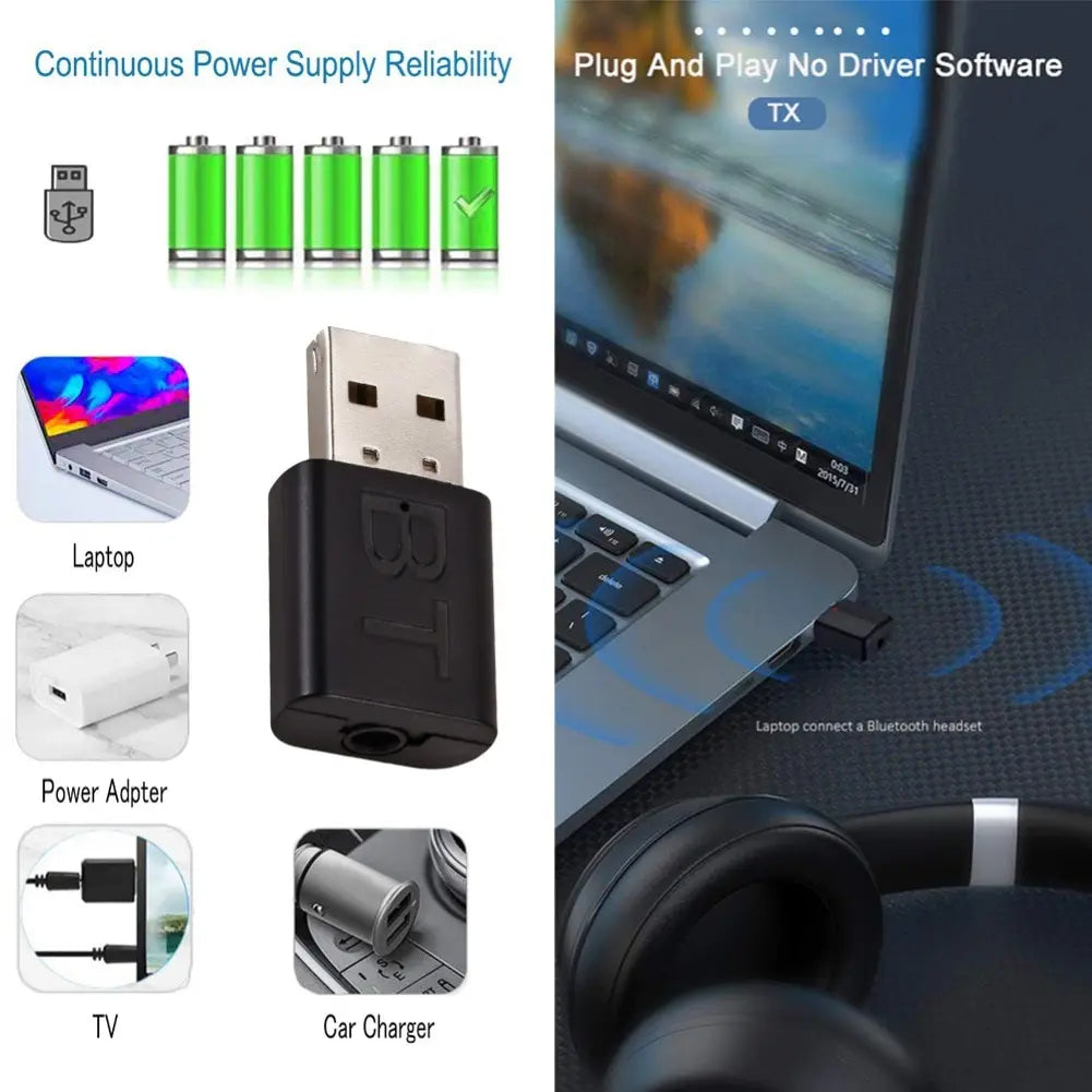 Bluetooth 5 0 Receiver Wireless Music Audio Adapter 3.5mm Jack Mini Bluetooth Audio Receiver For Laptops Stereo Radio Car Music Beauty World Shop