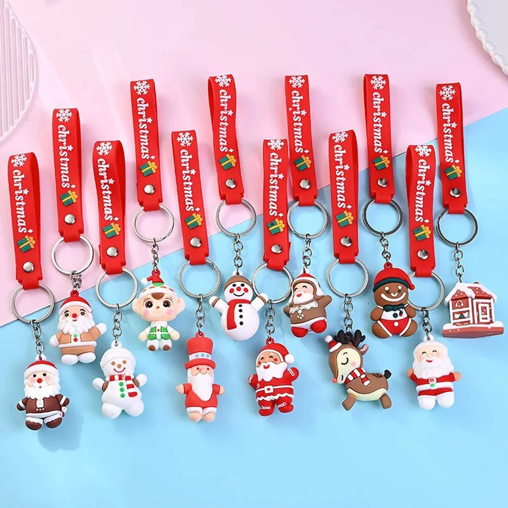 1/3/6PCSChristmas Keychain - Santa Claus Christmas Eve Gift - Doll Pendant - Couple Car And Bag Decoration Small Gift - Company Beauty World Shop
