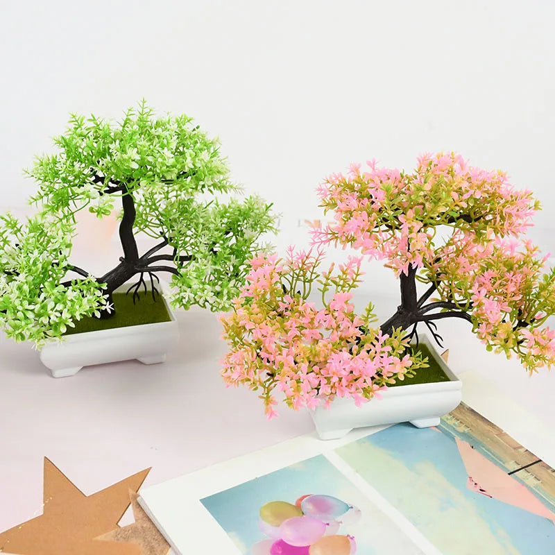 Artificial Plants Bonsai Small Tree Pot Fake Plant Flowers Potted Ornaments For Home Room Table Decoration Hotel Garden Decor Beauty World Shop