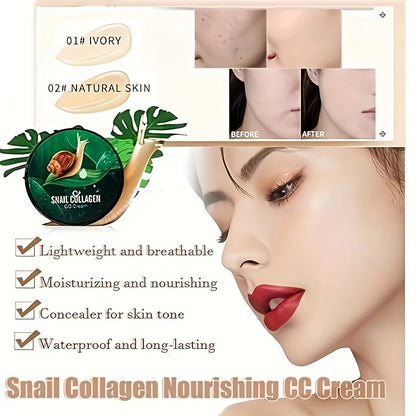 Snail Collagen BB Cream Mushroom Head Air Cushion CC Cream Face Concealer Brightening Moisturizing Foundation Cream Waterproof Beauty World Shop
