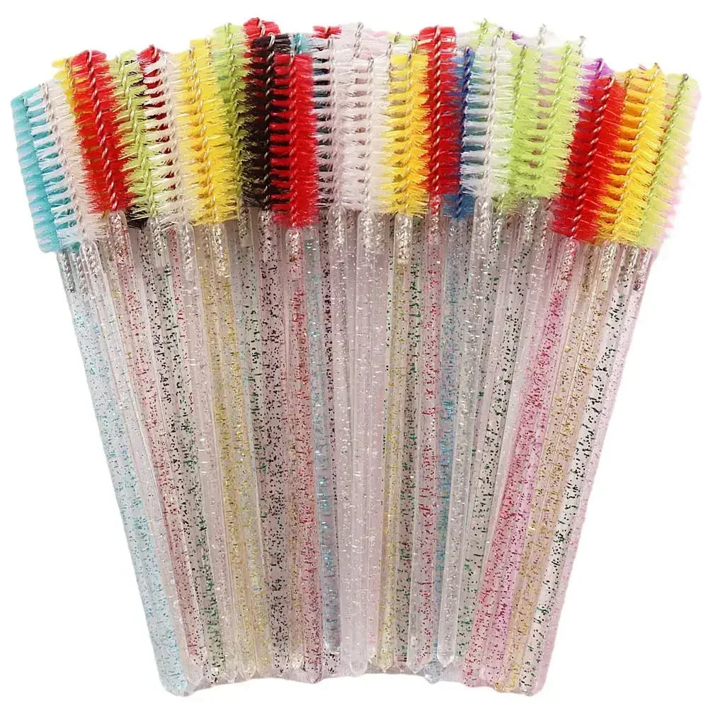Disposable Crystal Eyelashes Brush Comb 50Pcs Eye Lashes Extension Mascara Wands Makeup Professional Makeup Beauty Tool Beauty World Shop