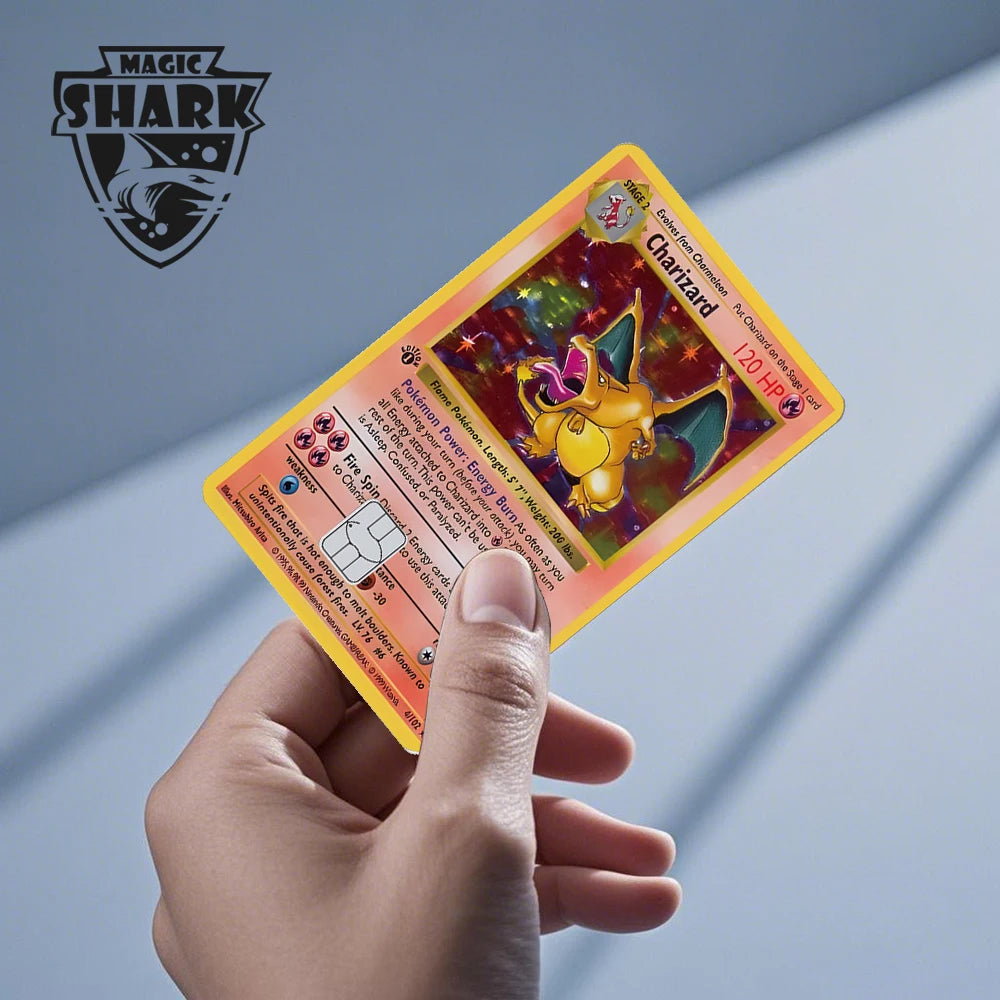 2025 New Pokemons Charizard Blastoise Bulbasaur Eevee Metwo Sticker Film Skin Cover for Credit Debit Card Beauty World Shop