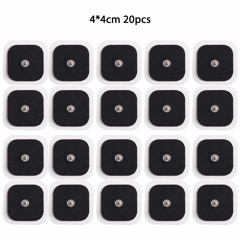 10/20/50pcs Non-woven Electrode Pads 4x4cm Snap On Replacement For Tens Acupuncture Digital Machine Slimming Massager Therapy Beauty World Shop
