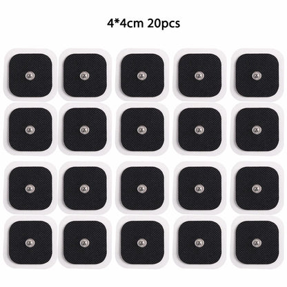 10/20/50pcs Non-woven Electrode Pads 4x4cm Snap On Replacement For Tens Acupuncture Digital Machine Slimming Massager Therapy Beauty World Shop