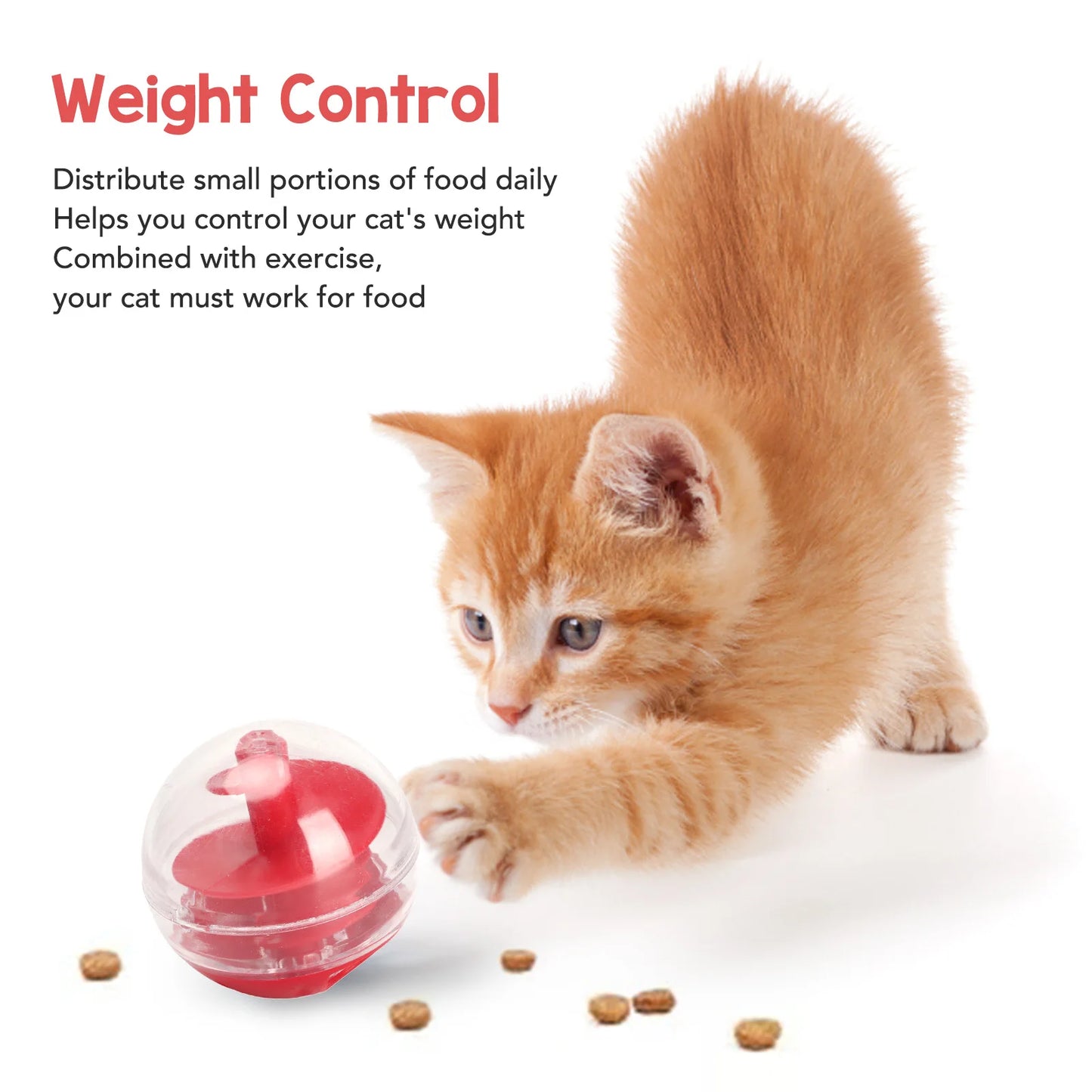 Cat Food Dispensing Ball  Cat Treat Dispensing Ball Bite Resistant Interactive Pet Slow Feeder Puzzle Ball for Kitten Beauty World Shop