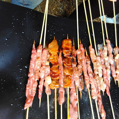 1-6Pcs BBQ Grill Mat Non-stick Mat Heat Resistant Grill Mat Outdoor Baking Reusable Barbecue Party Mat 40x50cm 33x40cm Beauty World Shop
