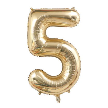 1PCS 40 inch large white gold light gold digital foil balloon for girls' birthdays helium big number0-9 balloon decoration Beauty World Shop