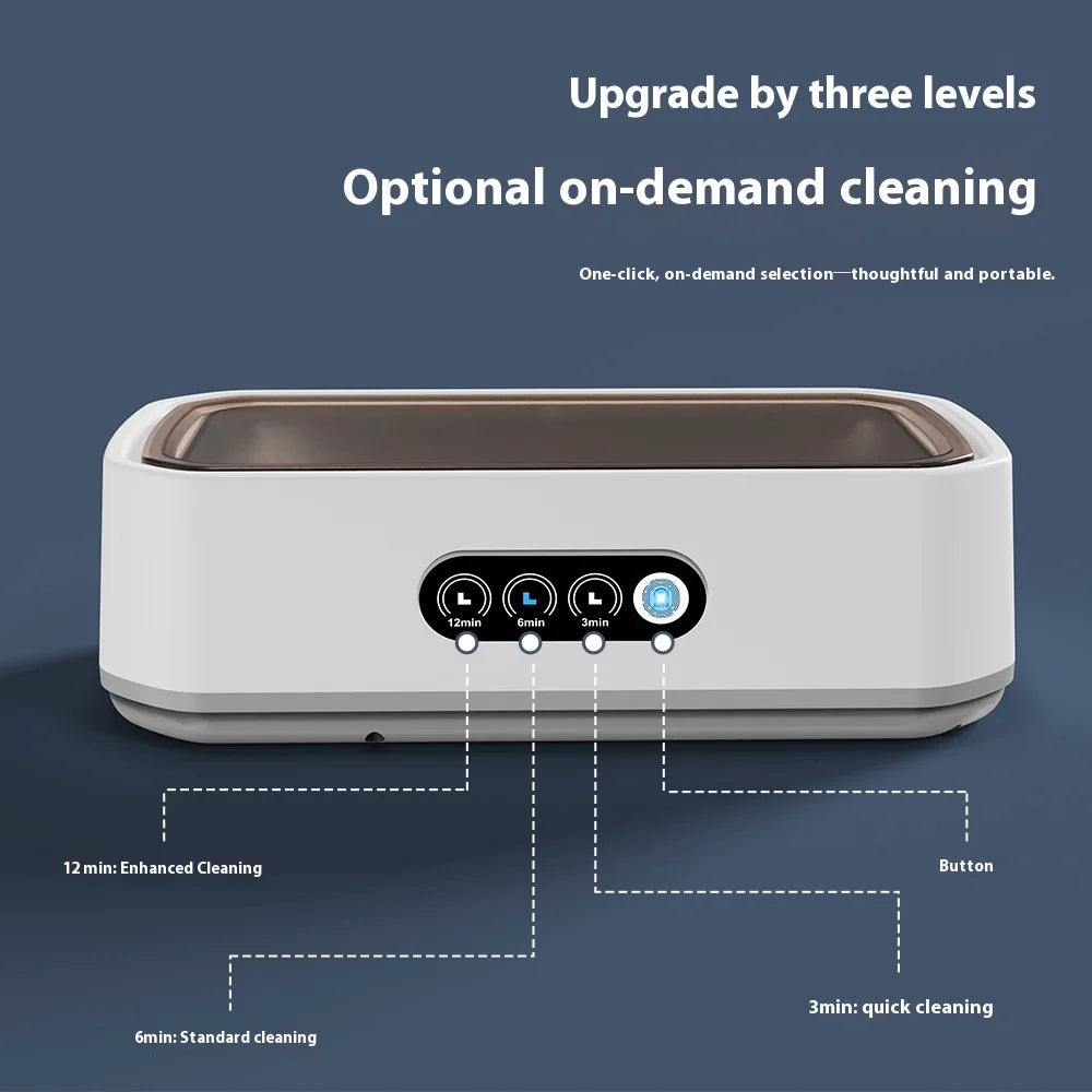 Ultrasonic Cleaner Machine Eyeglass 650ml Mini High-frequency Vibration Cleaning For Glasses Jewelry Denture Pacifier Beauty World Shop