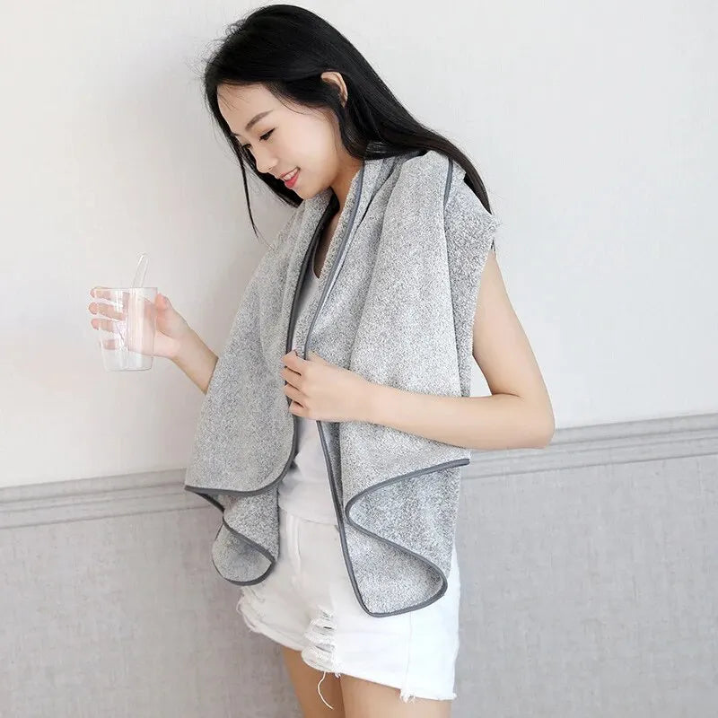 1PCS Thickened Bath Towels for The Body Microfiber Towel for Gym Sports Shower Robe for Spa Beath Home Beauty World Shop