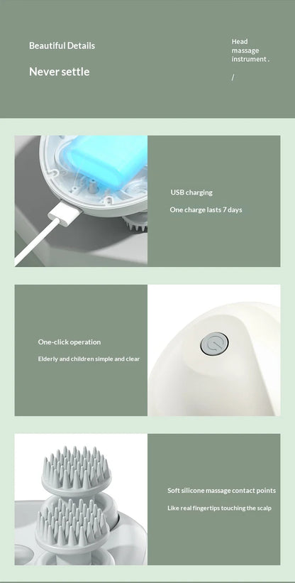 Deep Scalp Massager Head Cleaning Massager Also Suitable for Pets Electric Massage Tool Washable and Portable Beauty World Shop