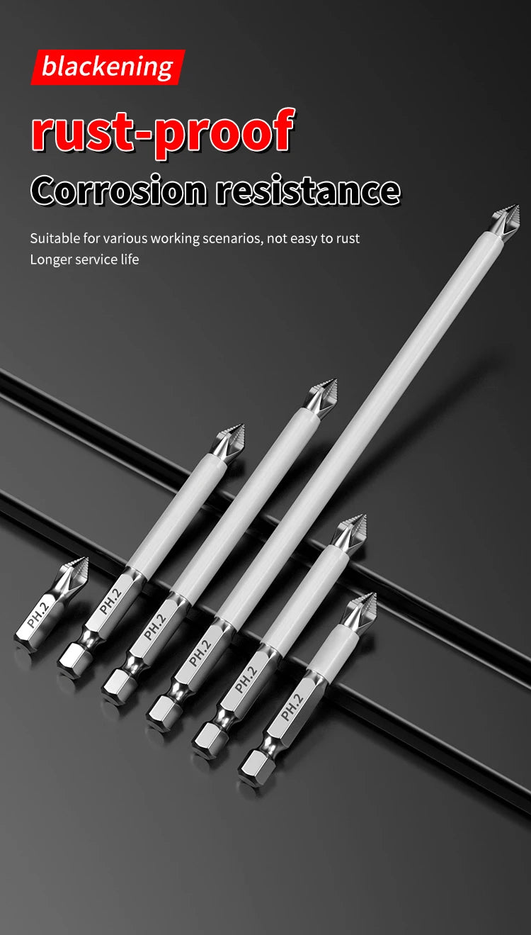 6 PCs Non-Slip Magnetic Cross Head Household Electric Driver Screw Set - High Hardness Hand Drill Bits for Electric Screwdrivers Beauty World Shop