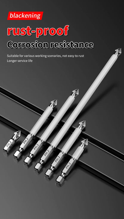 6 PCs Non-Slip Magnetic Cross Head Household Electric Driver Screw Set - High Hardness Hand Drill Bits for Electric Screwdrivers Beauty World Shop