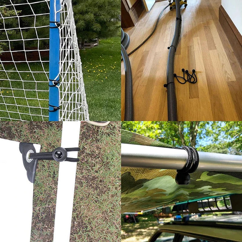 Outdoor Elastic Ball Rope Bungee Cords Portable Tent Fixing Tarpaulin Awning Canopy Heavy Duty Tarp Tie Down for Shelter Cargo Beauty Trend Shop