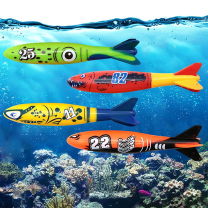 Kids Diving Game Toys Set Underwater Diving Toys Cartoon Pool Throwing Toys Water Sports Toy Set Swimming Pool Accessories Beauty World Shop