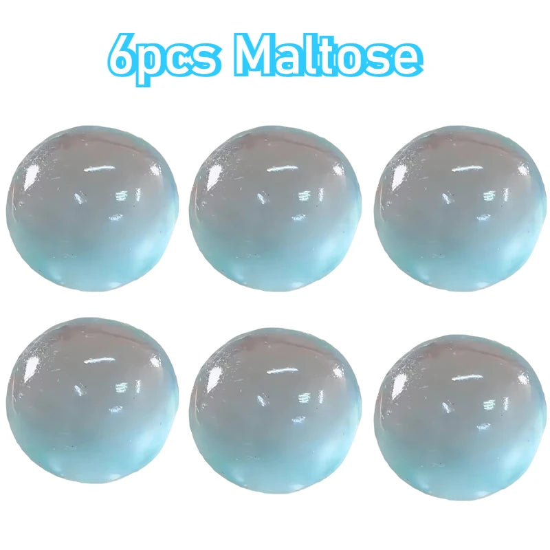 Blue Maltose Squishy Toy Cute Mochi Anti Stress Fidget Toy Soft Simulated Bule Transparent Ball Quick-rebound Decompression Toy Beauty World Shop