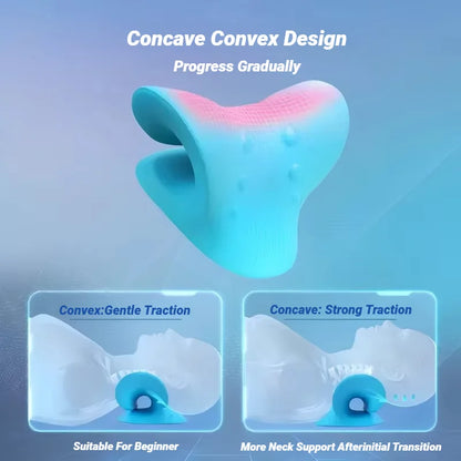 Neck Shoulder Stretcher Relaxer Cervical Spine Stretch Muscle Relaxation Traction Device Massage Pillow Correction Chiropractic Beauty World Shop