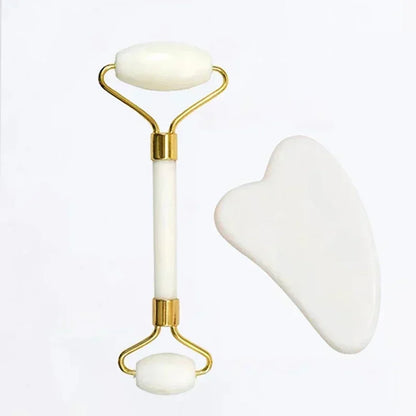 Natural Jade Roller Face Gua Sha Natural Stone Body Neck Massager Acupoint Eye Care Spa Massage Tools Massage Visage Lifting Beauty World Shop
