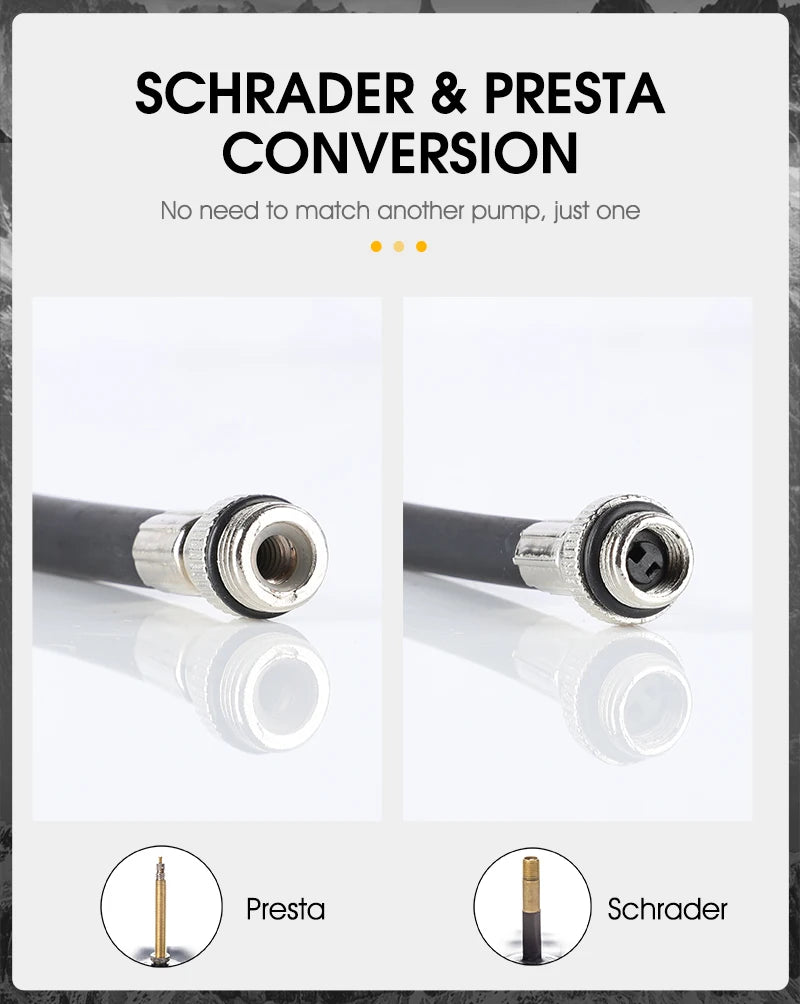 WEST BIKING Mini Bike Pump 100PSI Schrader Presta Valve MTB Road Cycling Pump Aluminum Alloy Bicycle Hand Air Pump Tire Inflator Beauty World Shop