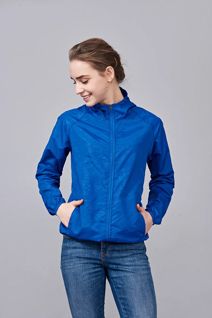 JNLN Men Women Waterproof Hiking Jackets Quick Dry Camping Windbreaker Unisex Outdoor Trekking Raincoat Anti UV Packable Clothes Beauty World Shop