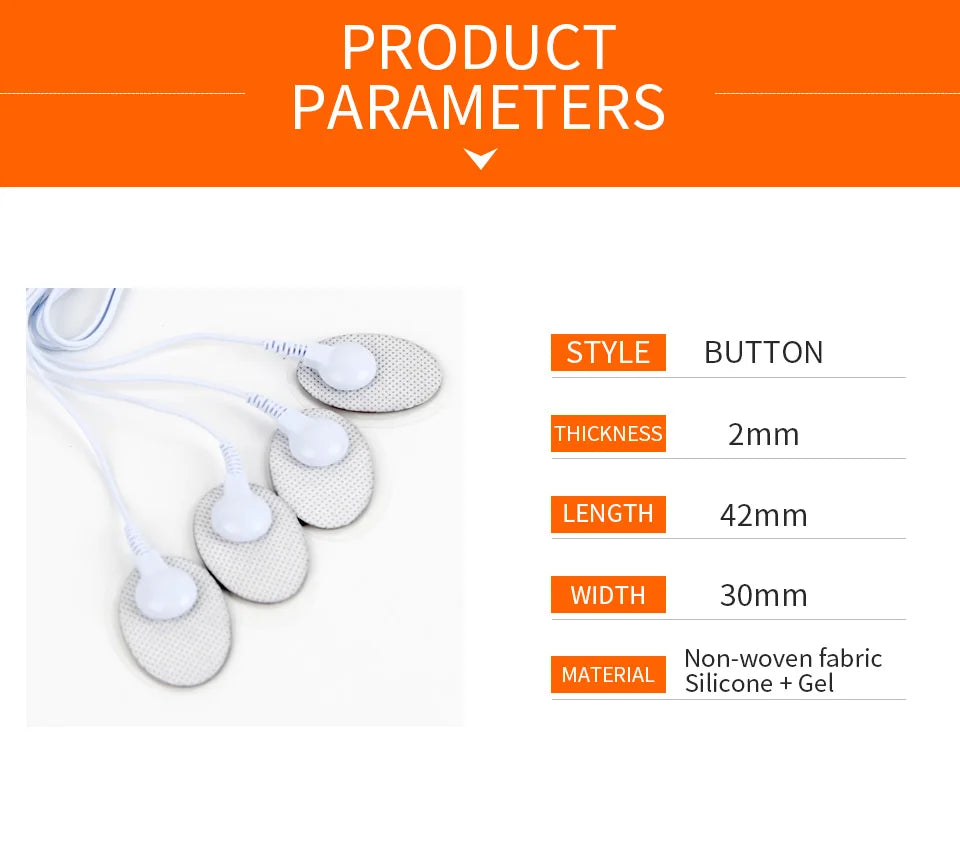 30/50/100pcs Electrode Pads Low Frequency Massager EMS Tens Machine Digital Massager Tools Beauty World Shop