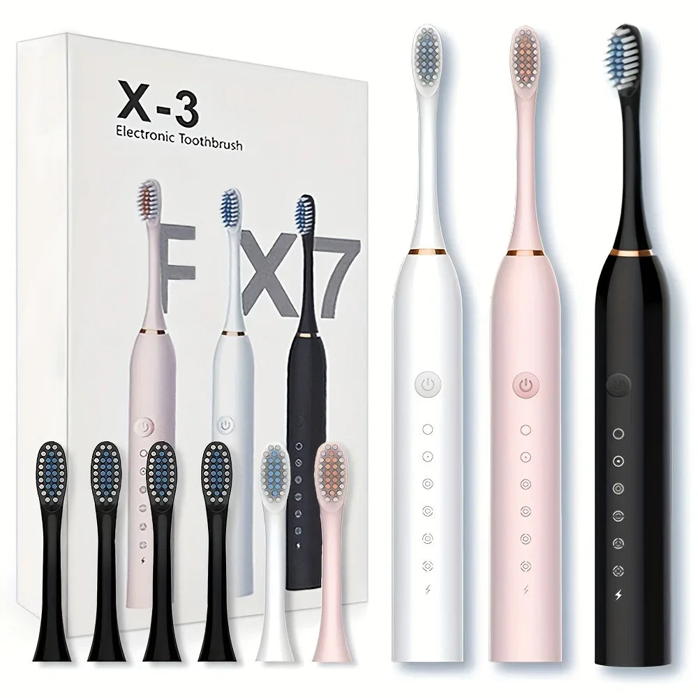 Six-Speed Automatic Electric Toothbrush Adult & Children's Universal Soft Bristle Charging Smart Toothbrush for All Ages Beauty World Shop