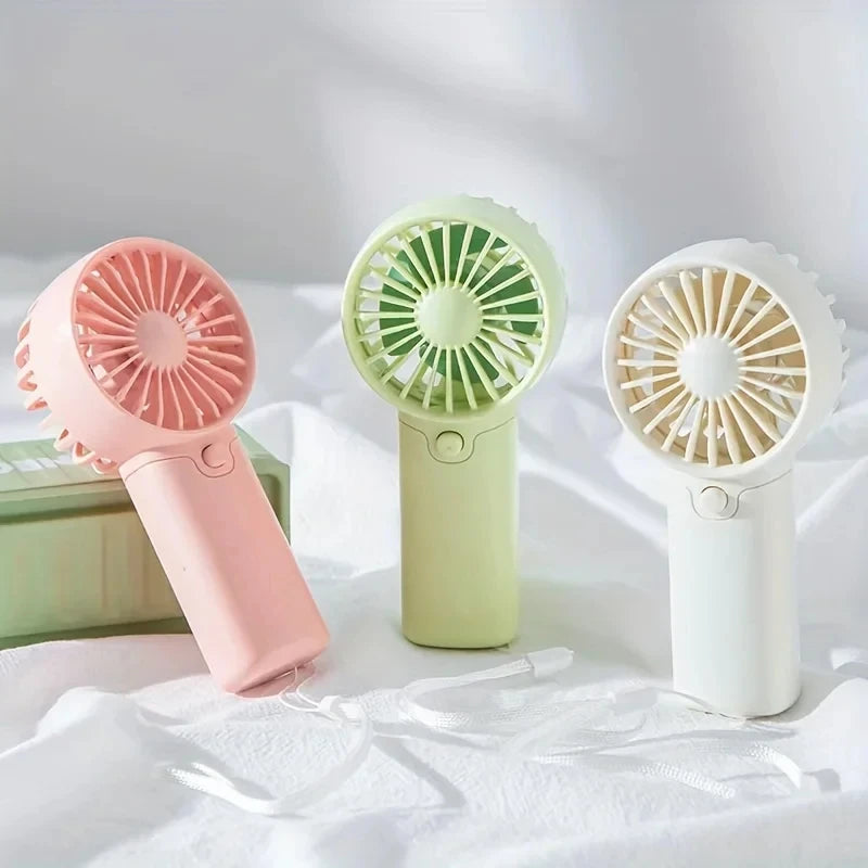 2025 Cute Mini Fan Portable Handheld Fan Lightweight Handy Fan Pocket Size Low Noise Small Electric Fan Student Gift Outdoor Fan Beauty World Shop