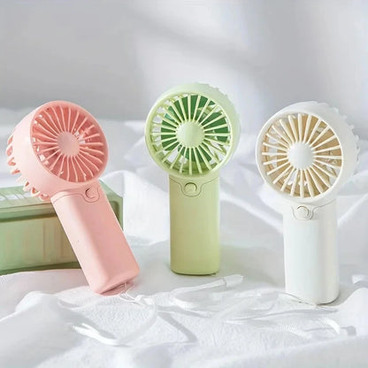 2025 Cute Mini Fan Portable Handheld Fan Lightweight Handy Fan Pocket Size Low Noise Small Electric Fan Student Gift Outdoor Fan Beauty World Shop