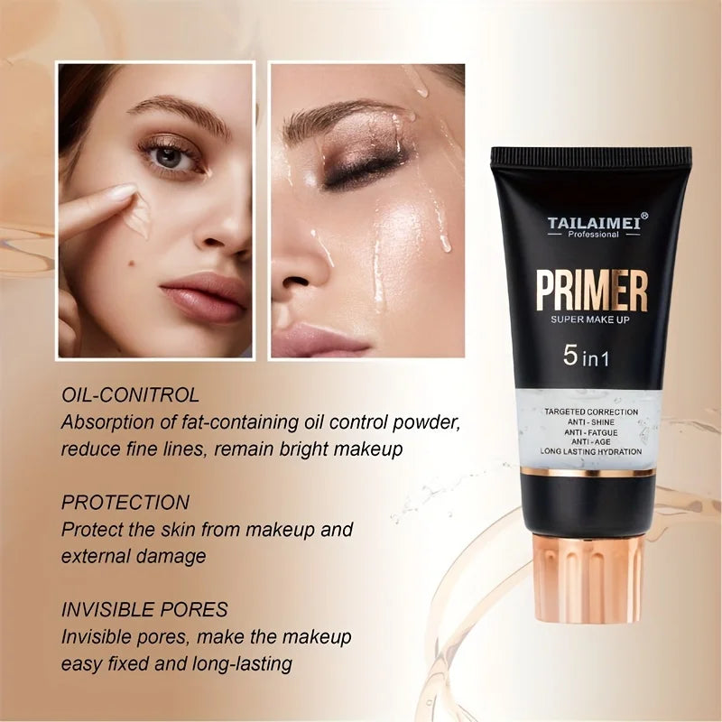Waterproof Base Transparent Gel Makeup Primer - Full Coverage Matte Foundation With Color Retention, Natural Avocado And Rose Ex Beauty World Shop