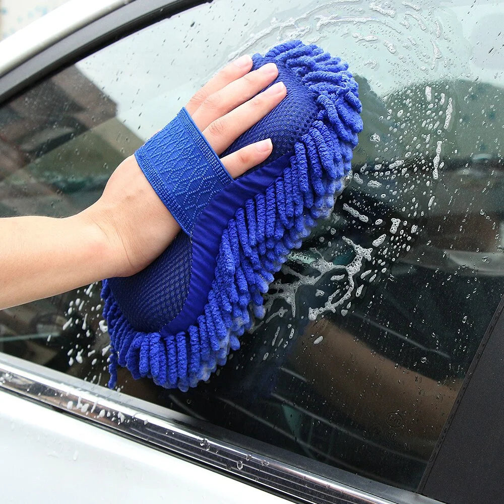 Washing Sponge Brush Soft Chenille Coral Fleece Microfiber Washing Brush Car Body Cleaning Water Absorbtion Brushes Detailing Beauty World Shop
