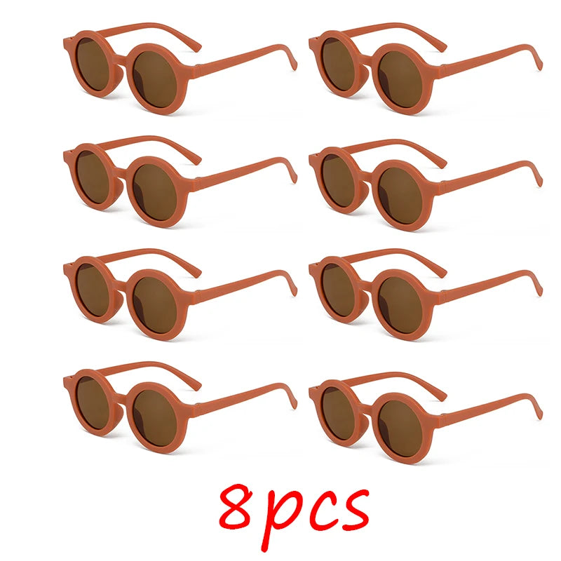 Children's sunglasses, inset style  round frame, 1-7 year old baby sunglasses, sun shading, sun protection Beauty World Shop