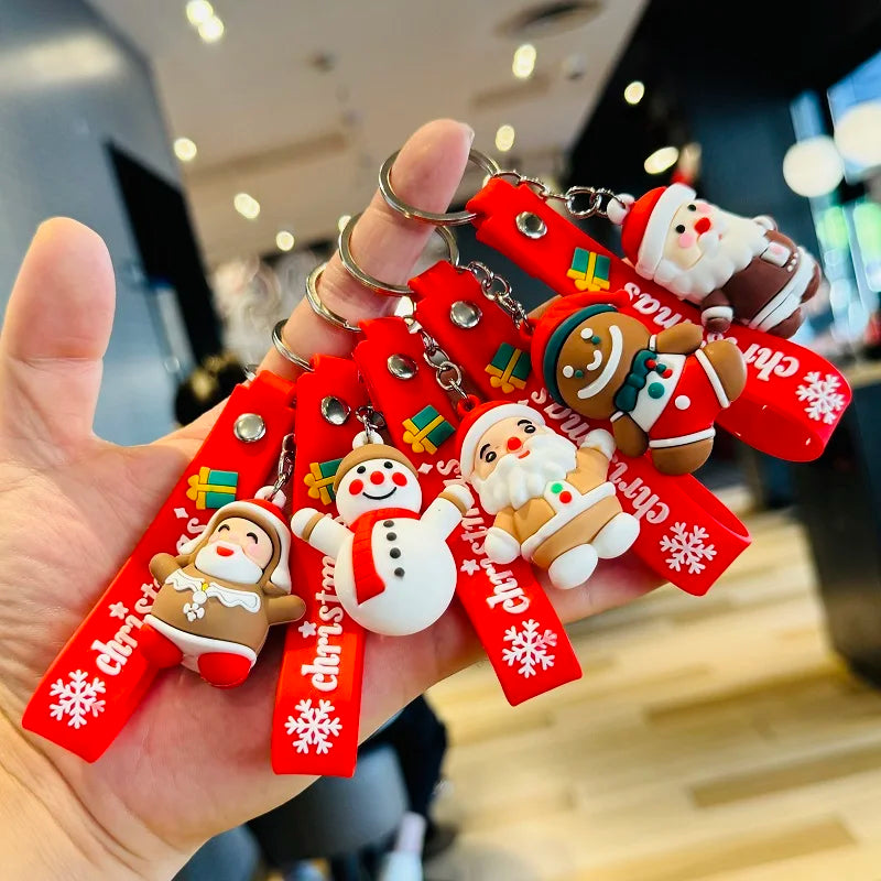 1/3/6PCSChristmas Keychain - Santa Claus Christmas Eve Gift - Doll Pendant - Couple Car And Bag Decoration Small Gift - Company Beauty World Shop