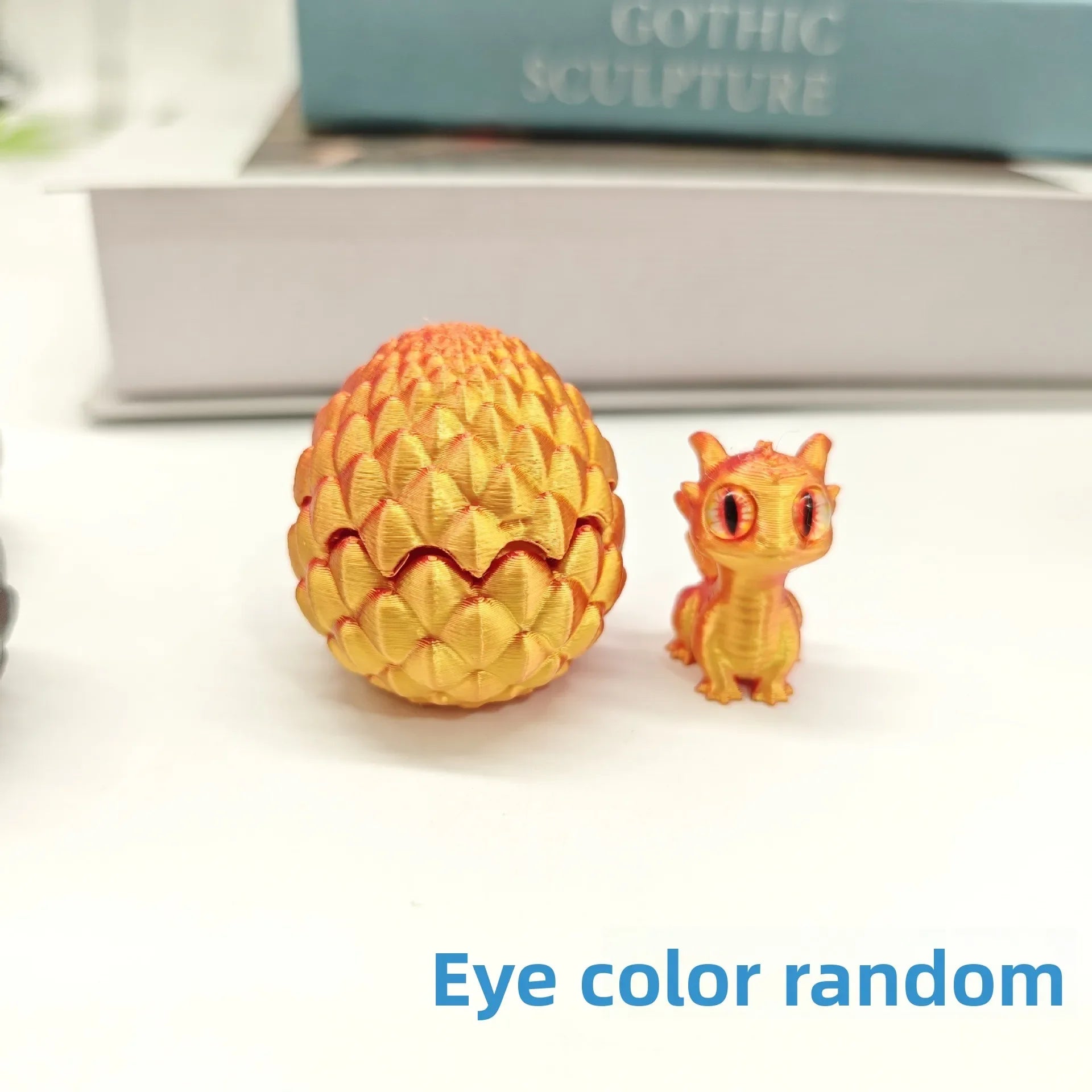 3D Printed Toys Artistic Dragon Egg Statue Small Hatching Dragon Figure Modern Home Decoration Miniature Desk Decor Beauty World Shop