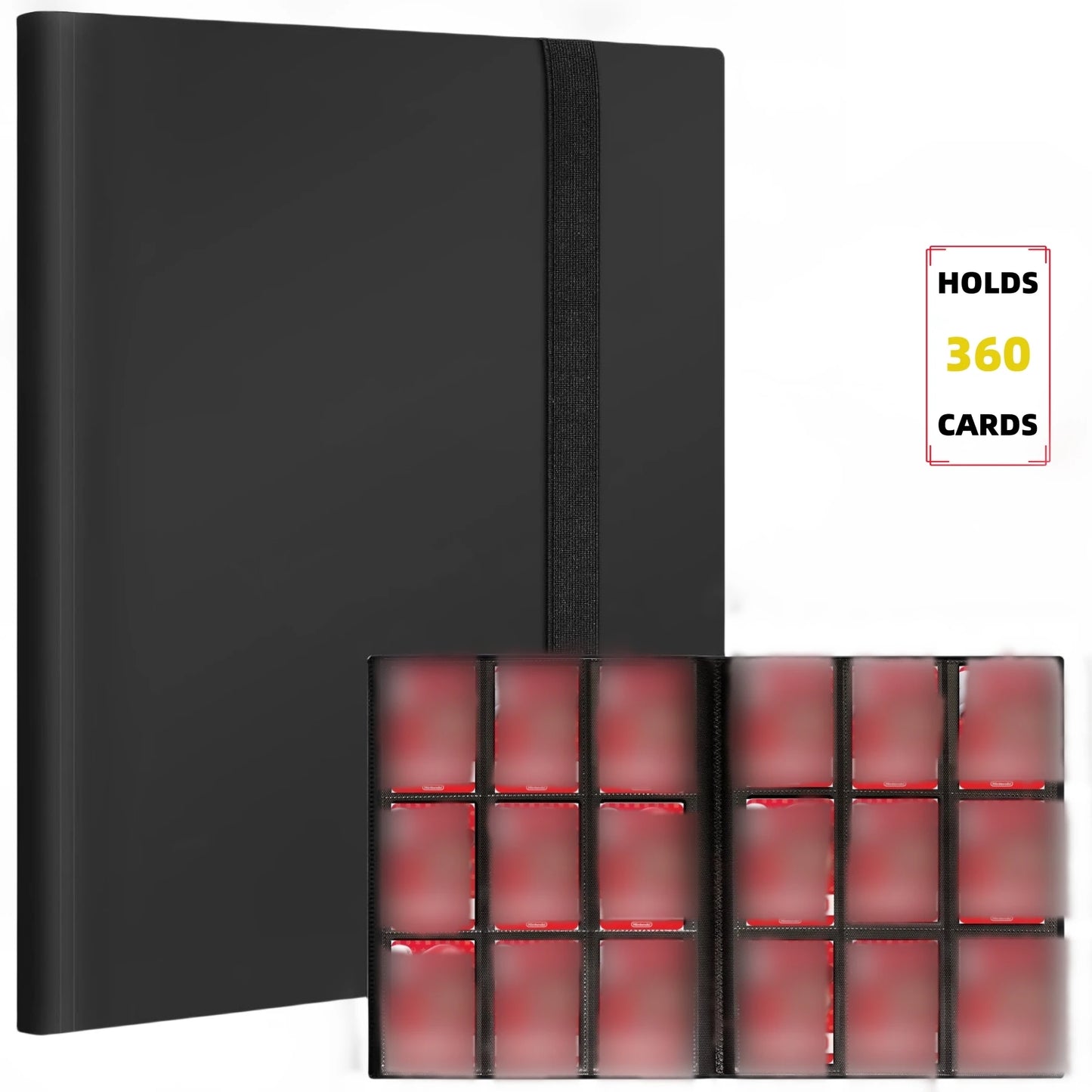 Premium 9-Pocket Trading Card Binder - Holds 360 Cards - Durable PP Cover - Ideal for Basketball, Baseball, and Sports Cards Beauty World Shop