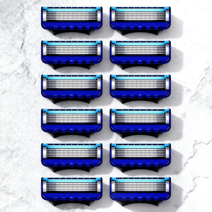 Manual Shaving For Men Replace Head Five Layer Blade Eight Comfortable Shaving Blades The Latest Blue No Skin Damage Uncharged Beauty World Shop