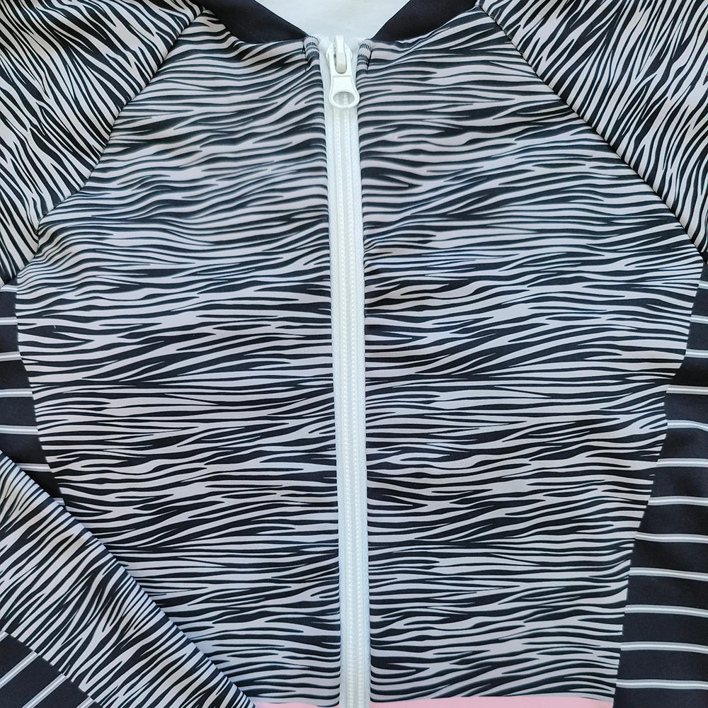 2026 Surfing Sport Swimsuit Long Sleeves Women One Piece Swimsuit  Swimwear Solid Monokini Bathing Suit Tropical Bodysuit Female Beauty World Shop