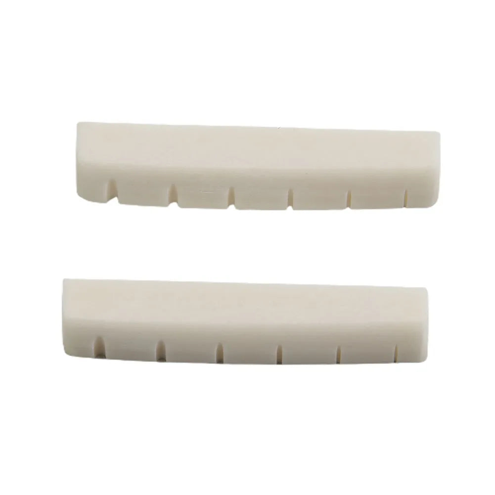 2 Sets 4 Pcs 6 String Acoustic Guitar Bone Bridge Saddle 72mm And Nut 43mm Cow Bone Nut Top Folk Pillow Folk Bottom Pillow Beauty World Shop