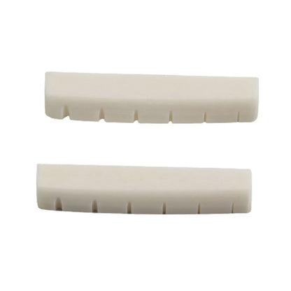 2 Sets 4 Pcs 6 String Acoustic Guitar Bone Bridge Saddle 72mm And Nut 43mm Cow Bone Nut Top Folk Pillow Folk Bottom Pillow Beauty World Shop