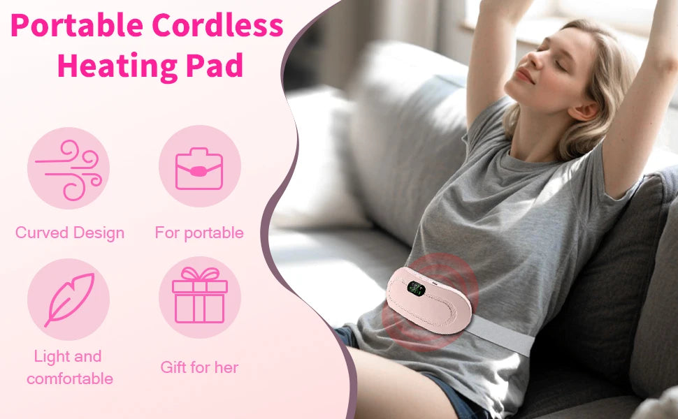 Portable Heated Massage Warming Palace Belt Intelligent Heating Waist Device for Girls Menstrual Period Auntie Beauty World Shop