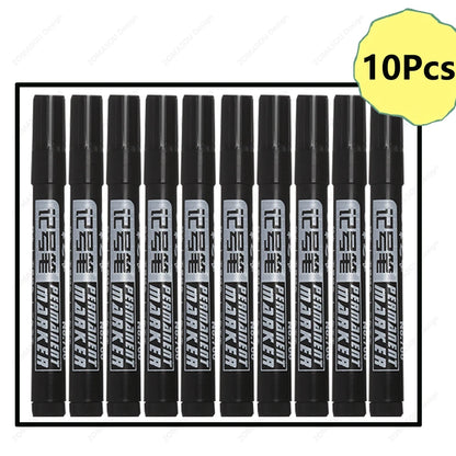 1-100Pcs Waterproof Oil-based Marker Pen Quick Dry Black Blue Red Ink Permanent for Metal Glass Stationery Art School Supply Beauty World Shop