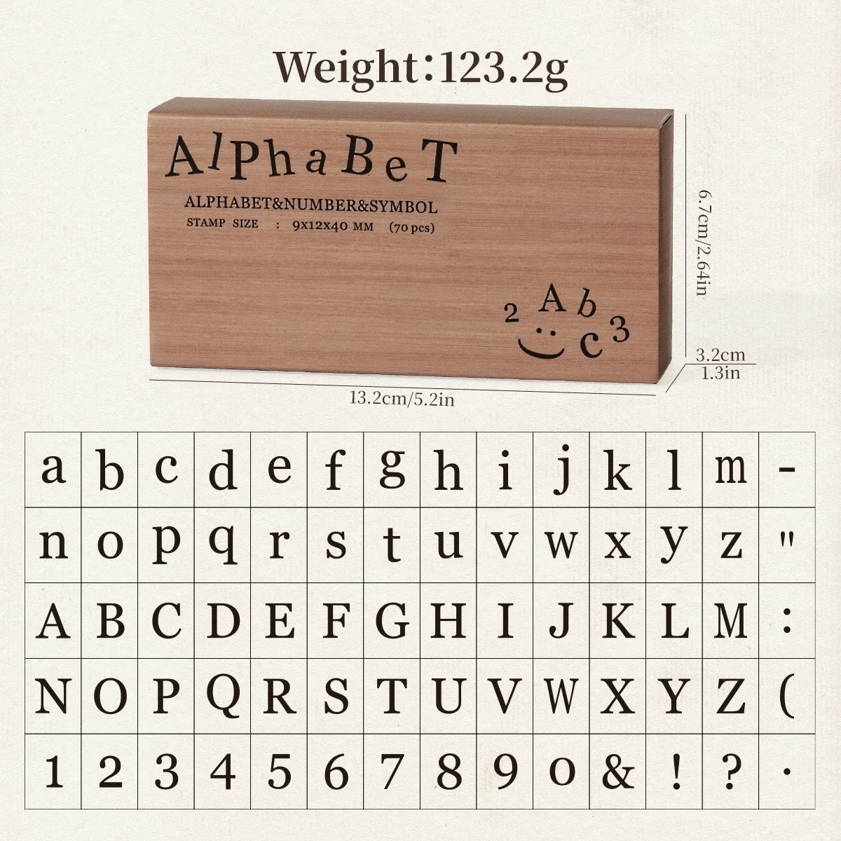 Journal GO 70pcs/set Wooden Rubber Alphabet Letter Number Stamp Set for Card Collage Junk Journal Scrapbooking DIY Standard Seal Beauty World Shop