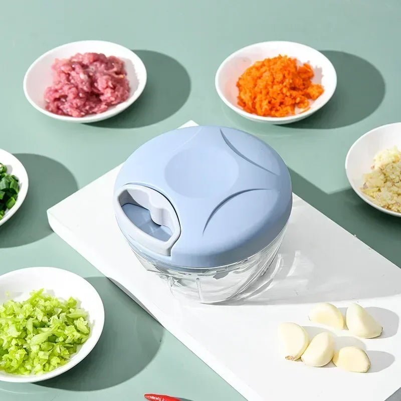 Crusher Vegetable Onion Cutter Kitchen Cooking Accessories 500/900ML Manual Meat Mincer Garlic Chopper Rotate GarlicPress Beauty World Shop