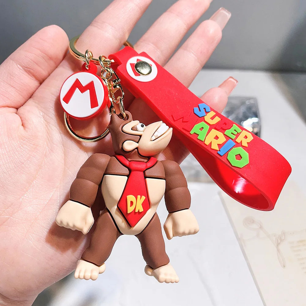 19 Styles Anime Keychain Mario Bros Luigi Toad Bowser Action Figure Model PVC Cartoon Bag Doll Pendant Toys Gift Beauty World Shop