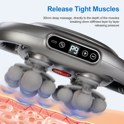 42-Heads Fascia Gun High-Frequency Vibration Body Massage Gun Back and Waist Massager Neck Shoulder Massager Muscle masajeador Beauty World Shop