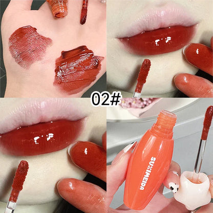 Suximei Da Hydrating Lip Lacquer - Glass Jelly Finish, Korean Style, Brightens Complexion Beauty Trend Shop
