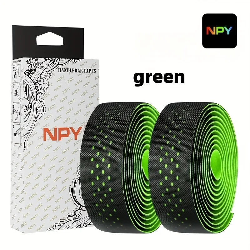 NPY2026 Road Bike Cycling Bar Colorful Tape Bicycle Handle Belt Cork EVA  Damping AntiVibration Tape Wrap With 2 Plug Fixed Gear Beauty World Shop