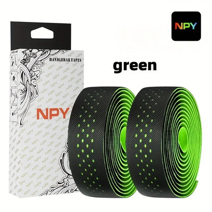 NPY2026 Road Bike Cycling Bar Colorful Tape Bicycle Handle Belt Cork EVA  Damping AntiVibration Tape Wrap With 2 Plug Fixed Gear Beauty World Shop