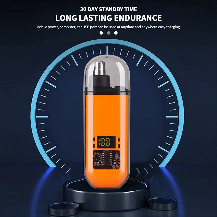 2 In 1 Electric Portable Ear And Nose Hair Trimmer Clipper 2024 Professional Painless Portable Eyebrow For Men Beauty World Shop