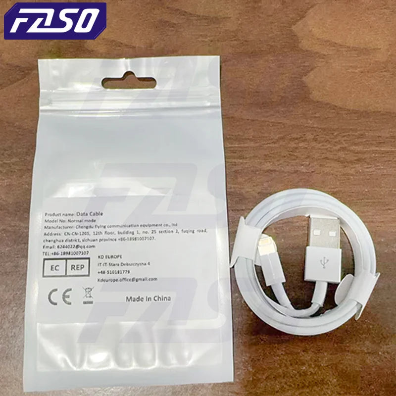 FASO Quality USB Charger Cable for iPhone 14 8 7 6S Plus 13 12 Pro XS Max XR SE Fast Charging Cord Data Sync Line 1m 2m 3m Beauty World Shop