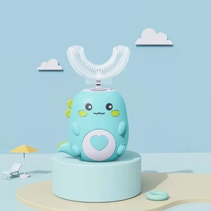 Children'S Electric Toothbrush Food Grade Silicone Oral 360 Degree Automatic Usb Charging Smart Children'S Toothbrush U-Shaped Beauty World Shop